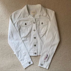 | NWT | Jessica Simpson White Denim Jacket